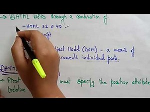 DHTML | WT | Web Technology | Lec-20 | Bhanu Priya