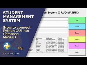 CRUD Student Management System (How to connect Python GUI into Database MySQL)