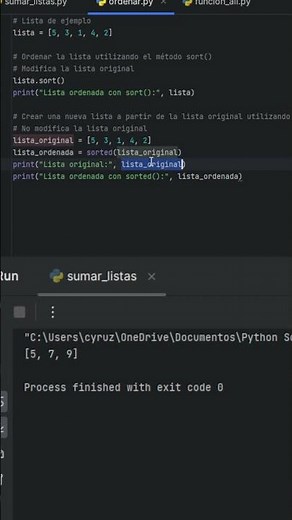 Aprende a Ordenar Listas en Python: Guía Práctica de Sort() y Sorted()📚
