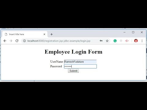 Login Form using JSP + Servlet + JDBC + MySQL Example