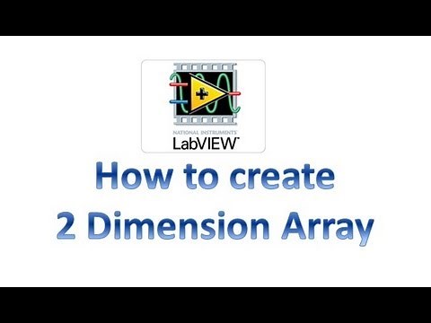 LabVIEW - How to create two dimension array
