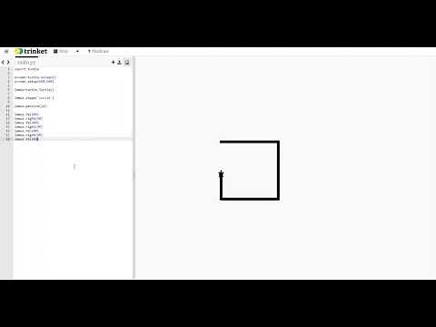 Trinket Python Turtle Lesson: Color Filled Shapes