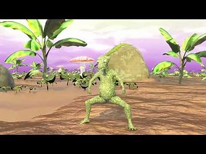 Girgit !!------ On an Unknown Island !! Cartoon Lizard Dance