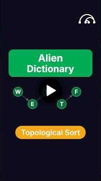 Alien Dictionary | LeetCode 269 | Blind 75 #leetcode #codinginterview #faang