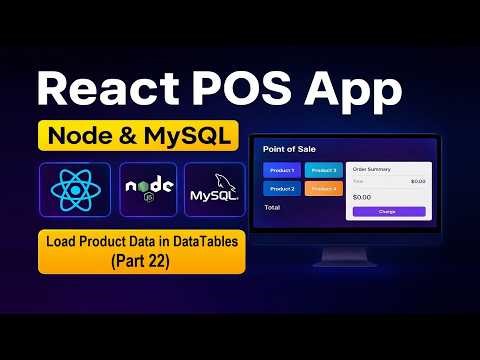 React POS App - Load Product Data with DataTables (Part 22)