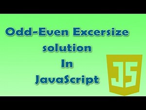 13. Solution for print Odd Even numbers in JavaScript