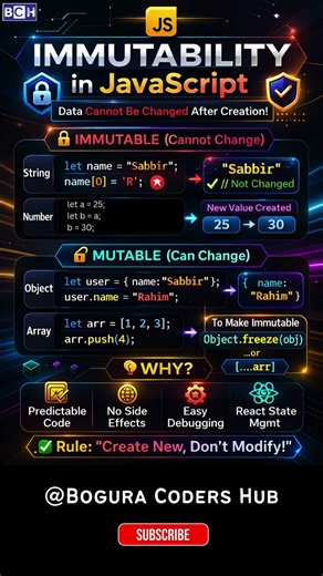 JavaScript Immutability Explained (Super Simple) 🔥 | This JavaScript Concept Will Save Your Code!