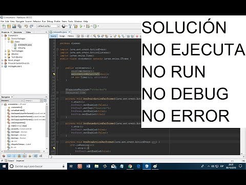Solución Proyecto Java no ejecuta, no debug(run, debug, run proyect doesn't work)-Netbeans