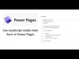 Use JavaScript inside main form in Power Pages / Power Portals