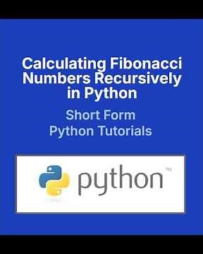 How to Generate Fibonacci Numbers in Python with Recursion #python