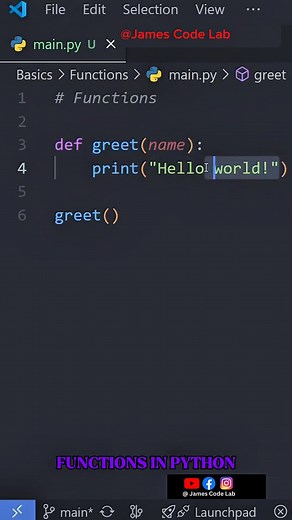 Functions in Python 🐍 | James Code Lab