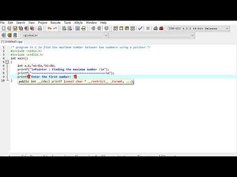 program in C to find the maximum number between two numbers using a pointer