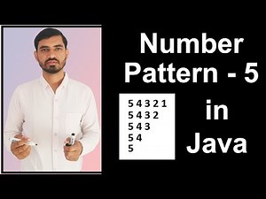 Number Pattern - 5 Program (Logic) in Java by Deepak