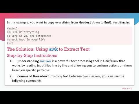 How to Copy Specific Text in a Shell Script Using awk
