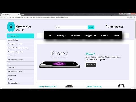 How to Create Electronic Store Ecommerce Website with HTML5/CSS3 - Tutorial