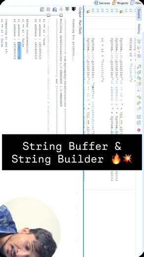 Dinesh Kaarthik on Instagram: "String Buffer & String Builder🔥💥 String vs StringBuilder vs StringBuffer #java #learnjava #javaconcepts #btech #degree #students #telugutech #freshers #strings #telugucoders #kaarthikforu #learncoding"