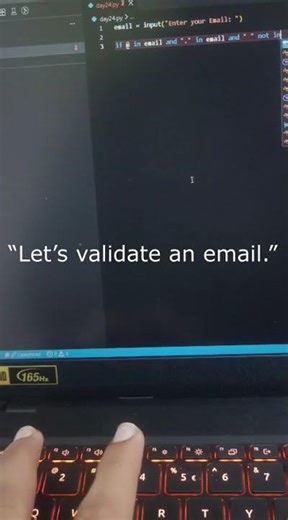 Day 24: Email Validator in Python (Beginner Project)