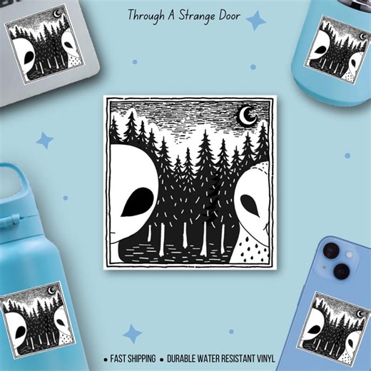 Alien Owl Sticker | Extraterrestrial | Waterproof Vinyl Stickers Laptop Gifts - Etsy