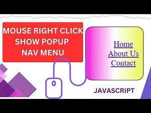 Mouse Right Click Nav menu Custom Context Menu javascript