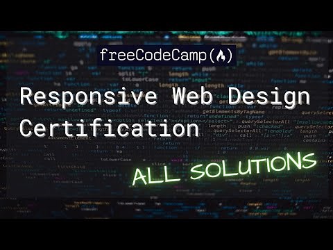 🔴 freeCodeCamp - Responsive Web Design Certification - All Solutions