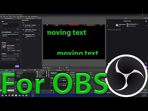 Text slideshow with obs how to install make text move