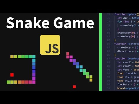 How to make a Cool Snake Game using HTML ,CSS and JavaScript in 40 minutes