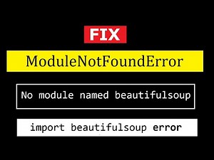 Fix ModuleNotFoundError: No module named | 100% solution