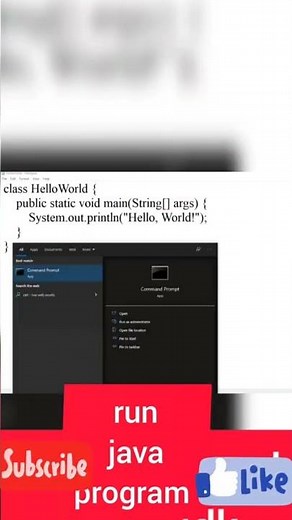 How to Run Java Program in Command Prompt (CMD) in Windows 10 || #shorts | #short