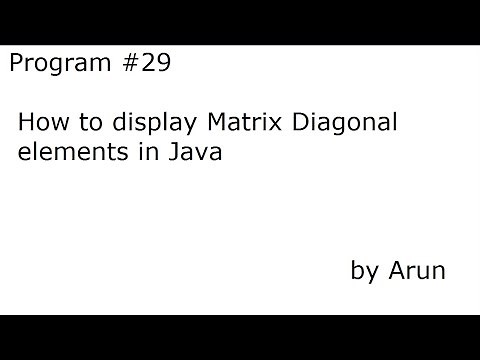 Program #29 How to print/display diagonal elements of a matrix in java