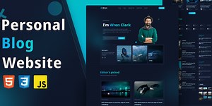 How to Create Personal Blog Website Using HTML CSS JavaScript