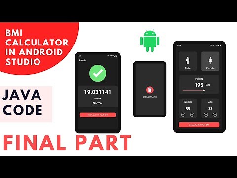 How to create bmi calculator in android studio | Part - 3 | Bmi calculator in android | Java Code