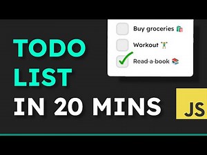 Build a To-Do List in 20 MINUTES with JavaScript