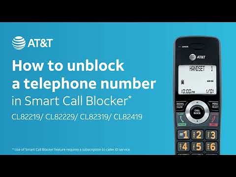 Unblock a telephone number in Smart Call Blocker on AT&T CL Series DECT 6.0 cordless telephone