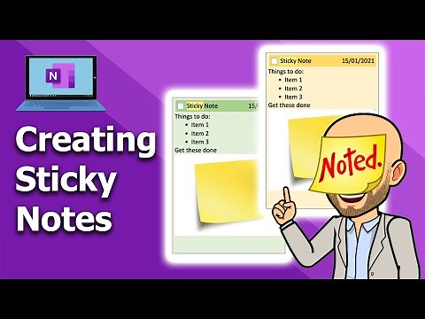 OneNote - Create a Sticky Note in 3 Easy Steps