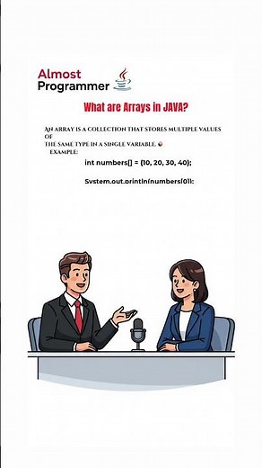 Arrays in Java Explained with Example | Java Tutorial for Beginners 🚀 #shorts