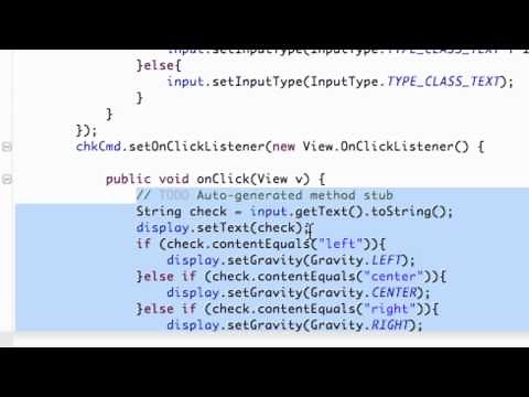 Android Application Development Tutorial - 34 - Implementing Classes for Better Programming