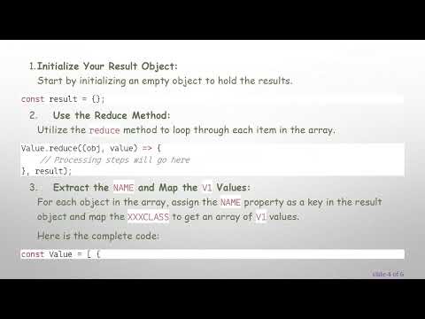 Transforming Your JavaScript Array into an Object