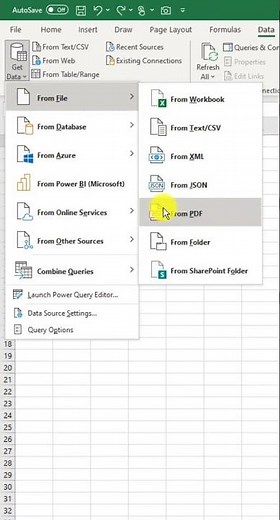 How to Import PDF to Excel // #shorts