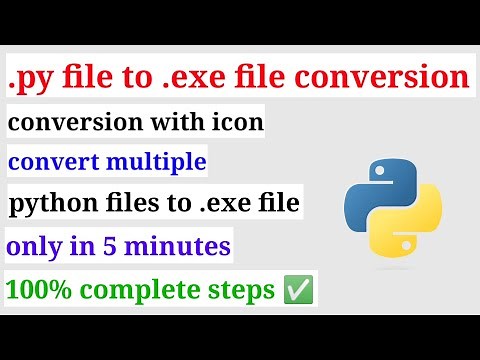 Convert Python File to Exe File || Convert Multiple Python Files to Exe File || Add icon to Exe File