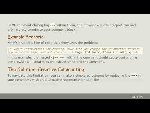 How to Effectively Use HTML Comments Without Nesting Issues
