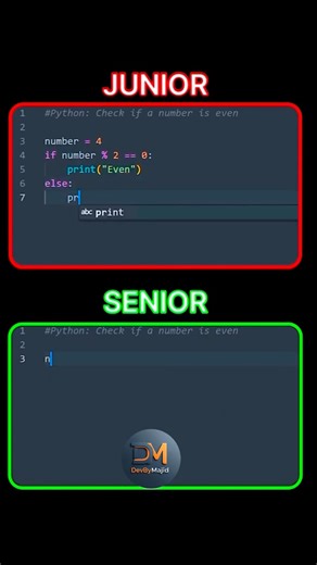 dev.by.majid | How to become a Senior developer.. ♥️ 😂 #programming #javascript #python #coding #developer coder . | Instagram