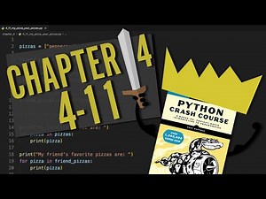 Python Crash Course: Chapter 4 | Try It Yourself 4-11 | Beginner Walkthrough!