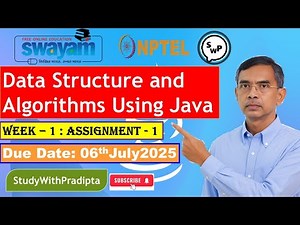 NPTEL Data Structure and Algorithm Using Java Week 1 Assignment 1 July 2025 | DSA Using Java Week 1