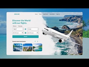 Build a Stunning Flight Booking Landing Page with HTML and CSS | Step-by-Step Tutorial
