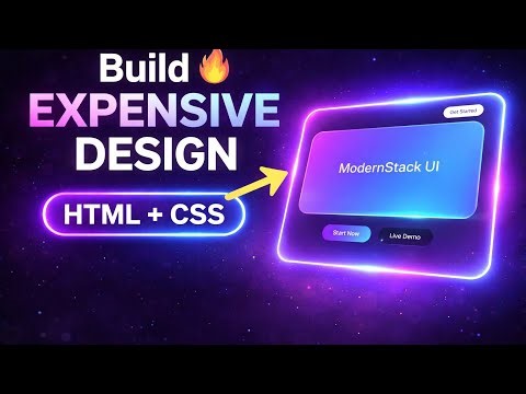 Modern UI Design with HTML CSS 😳 (Why it feels so expensive)