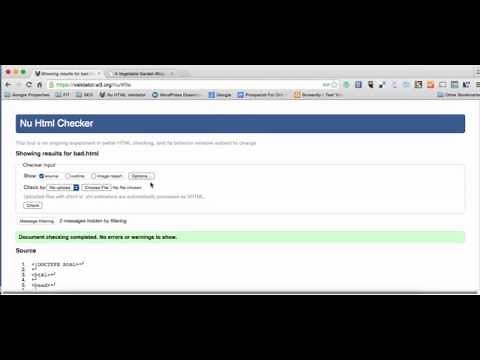 How To Error Check (Validate) HTML Code With Nu HTML Checker