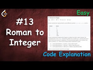 Roman to Integer | Leetcode -13 | Algorithms Made Easy