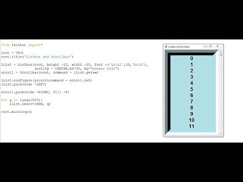 How to Create a Listbox with Scrollbar in Python