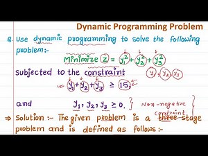 Dynamic Programming Problem for || solving non-linear programming problems || Minimization Type