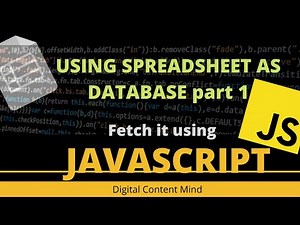 How to use SpreadSheet as Database and Fetch it using Javascript as Array? (Part 1 of the tutorial)